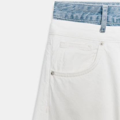DOUBLE WAISTBAND JEANS
