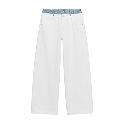DOUBLE WAISTBAND JEANS